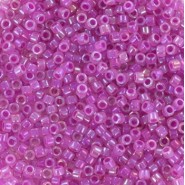 Miyuki delica beads 11/0 - Fuchsia lined ab opal DB-1744